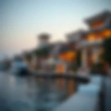 Elegant waterfront properties along Dubai's coastline