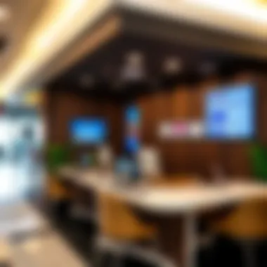 Interior shot of the service area highlighting customer assistance