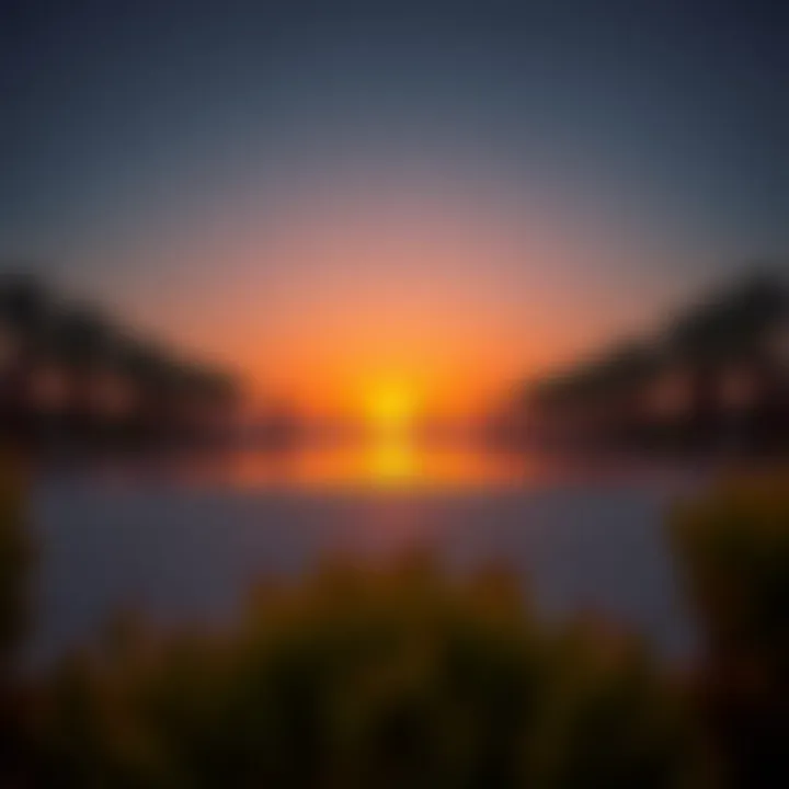 A vibrant sunset view over Al Bateen Park reflecting the cultural essence of Dubai.