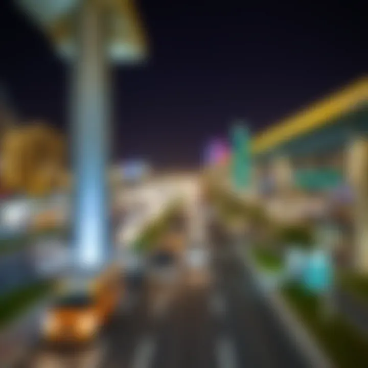 Accessibility and Infrastructure Surrounding Al Fajer Surrounding infrastructure of Al Fajer Business Center highlighting accessibility and transport links.
