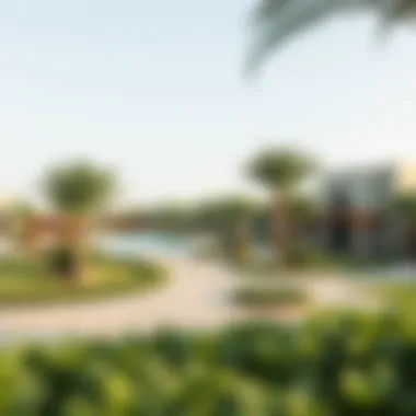 Community amenities within Al Khail Gate, including parks and recreational areas