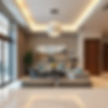 Interior design elements of a typical residence in Al Khail Gate