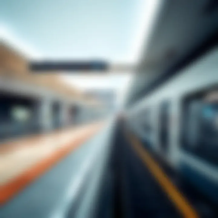Spacious and Bright Interior of Al Qiyadah Metro Interior design of Al Qiyadah Metro station highlighting spaciousness and light