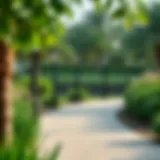 Lush Greenery at Al Quoz Pond Park Lush greenery surrounding Al Quoz Pond