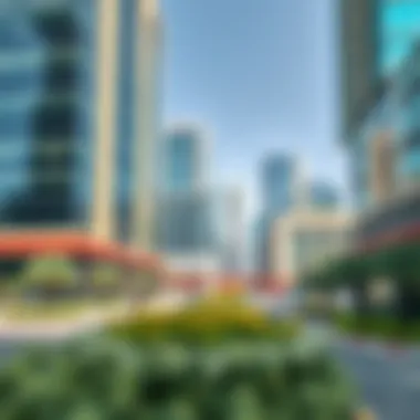 Vibrant surroundings of the Arada office district in Dubai