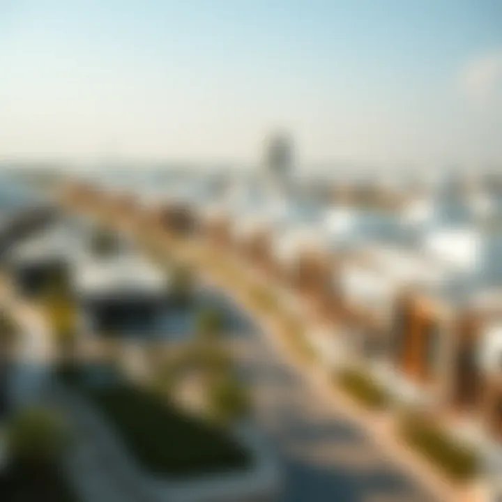 Aerial view of Barnes community in Dubai showcasing modern architecture