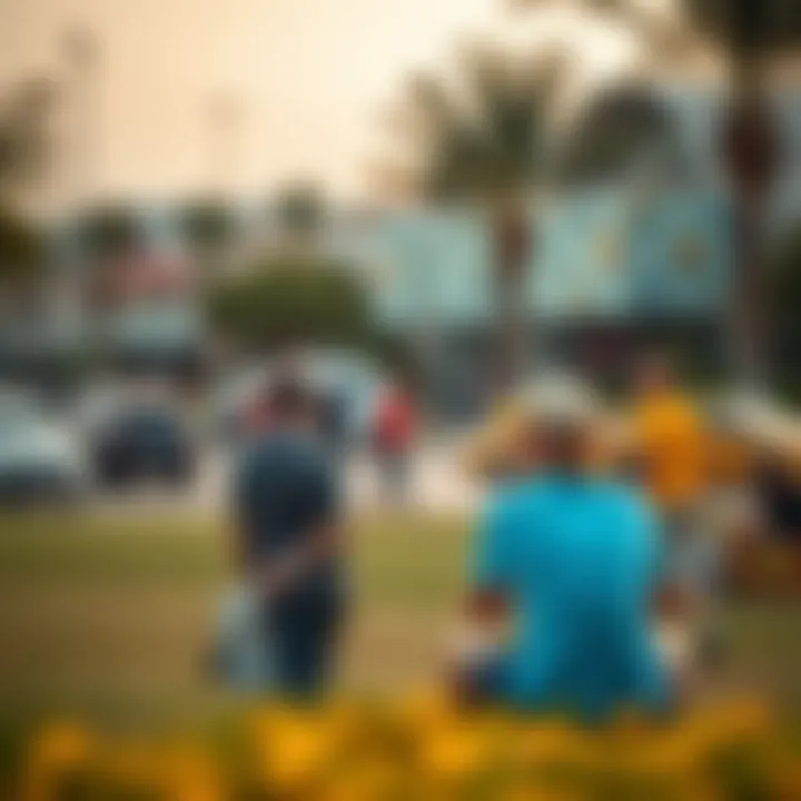 Visitors enjoying recreational activities at Barsha Park