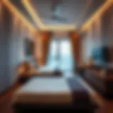 A spacious bed space accommodation in Sonapur, showcasing modern design and comfort