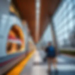 Architectural view of برجمان Metro Station showcasing its modern design