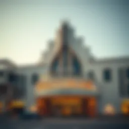 Exterior view of BurJuman Theatre showcasing its unique architectural design