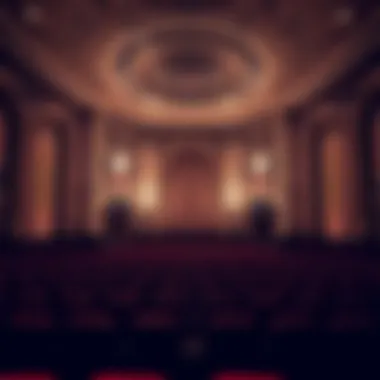 Elegant Interior of BurJuman Theatre Interior shot of BurJuman Theatre highlighting its ornate decorations and seating arrangement