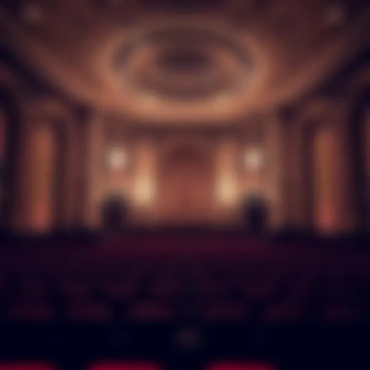Elegant Interior of BurJuman Theatre Interior shot of BurJuman Theatre highlighting its ornate decorations and seating arrangement