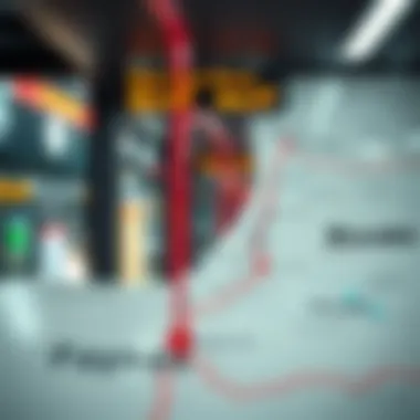 Map illustrating bus routes between Abu Dhabi and Dubai