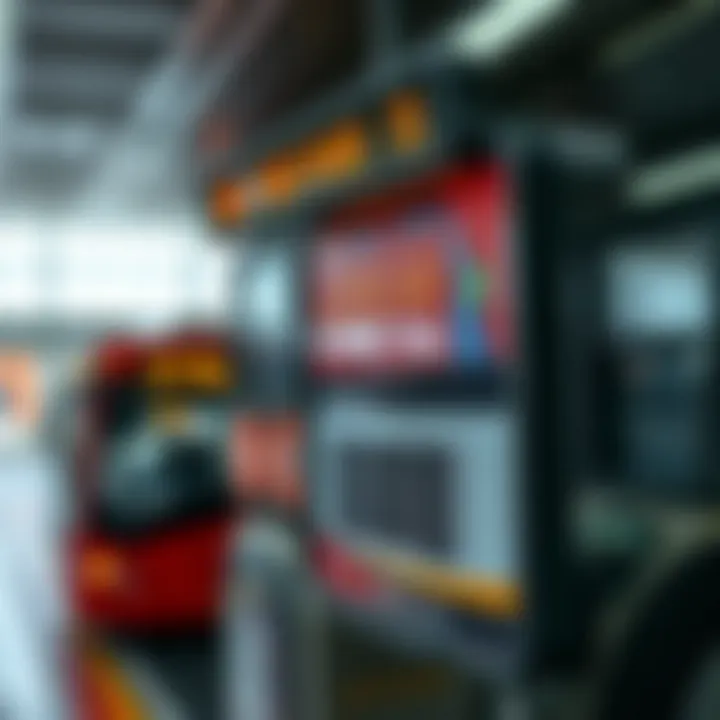 Fare structure display for bus services