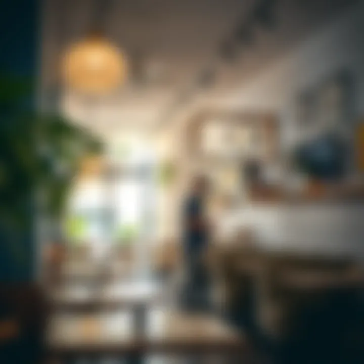 Charming Cafe Interior in Business Bay Charming cafe interior showcasing unique decor and ambiance