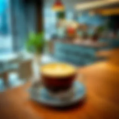 Artistic Coffee Presentation in Business Bay Aesthetic coffee presentation with artistic latte art