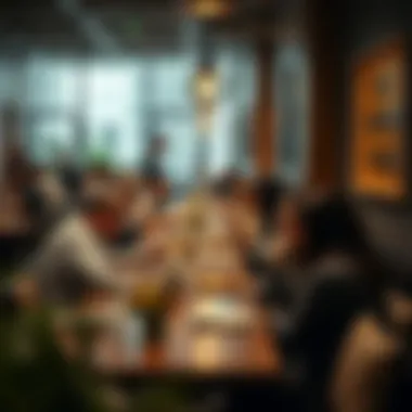 Casual Dining Experience in DIFC Casual dining area filled with patrons enjoying meals