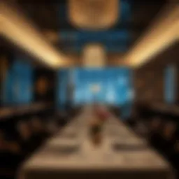 Luxurious dining setting in Dubai