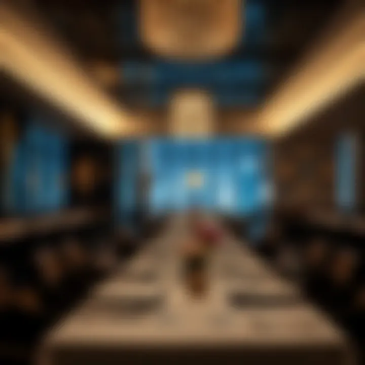 Luxurious dining setting in Dubai