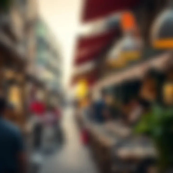 Vibrant street food scene