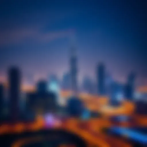 Dubai Skyline: The Heartbeat of Nightlife A stunning view of Dubai's skyline at night, showcasing vibrant nightlife.