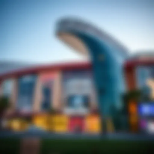 Breathtaking view of Dubai Festival City Mall's exterior showcasing its modern design