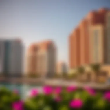 Modern Developments Surrounding Dubai Islands Beach Architectural view of luxury developments near the beach