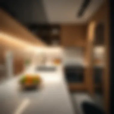 Modern kitchen amenities of Dubai Trade Centre Hotel Apartments