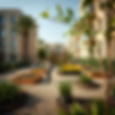 Community Engagement in Eco-Friendly Living Community garden in an eco-friendly residential area