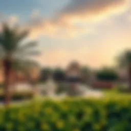 Stunning view of a public park in Dubai