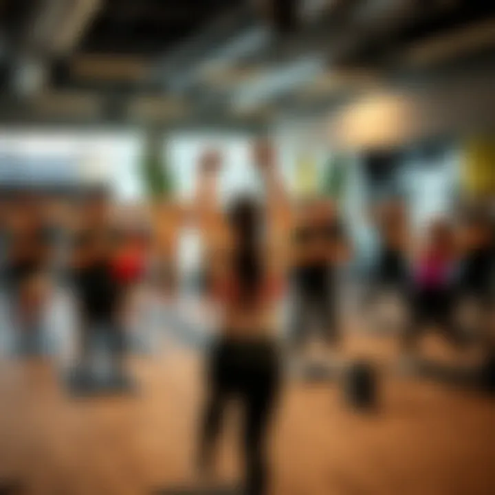 Diverse Group Fitness Classes Group fitness class showcasing diverse activities