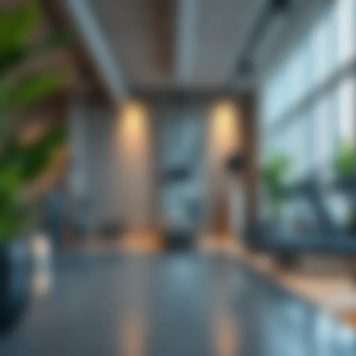 Serene Wellness Space Relaxing wellness area within a gym space