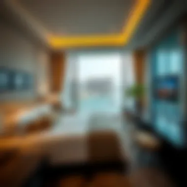 Charming Hotel Room Overlooking the Water Beautifully designed hotel room with a view