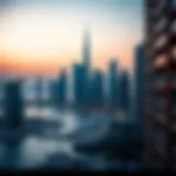 Dubai Marina Skyline at Dusk Stunning view of Dubai Marina skyline