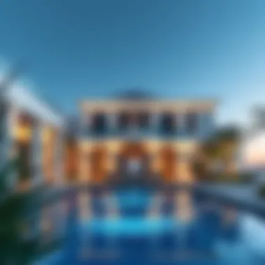 Luxurious villa on Jumeirah Island showcasing architectural elegance