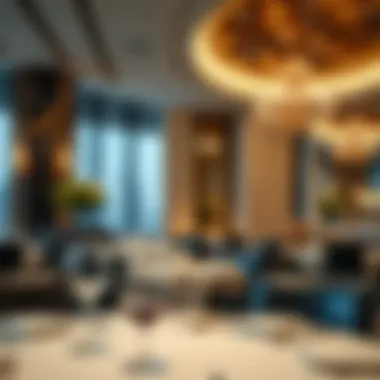 Elegant dining setting in one of Fairmont Dubai's renowned restaurants