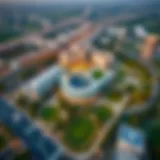 Aerial View of Nasma Central A stunning aerial view of Nasma Central showcasing its modern architecture and landscape.