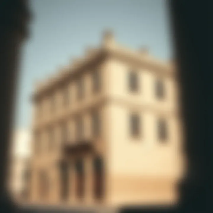 Historic Building in Old Dubai A historic building representing the architectural evolution in Old Dubai