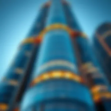 Close-up of Omniyat Tower's unique architectural features