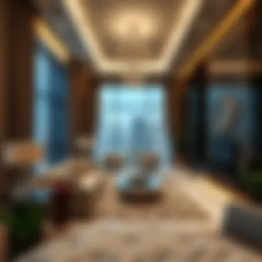 Luxurious interior of a residential unit in Omniyat Tower