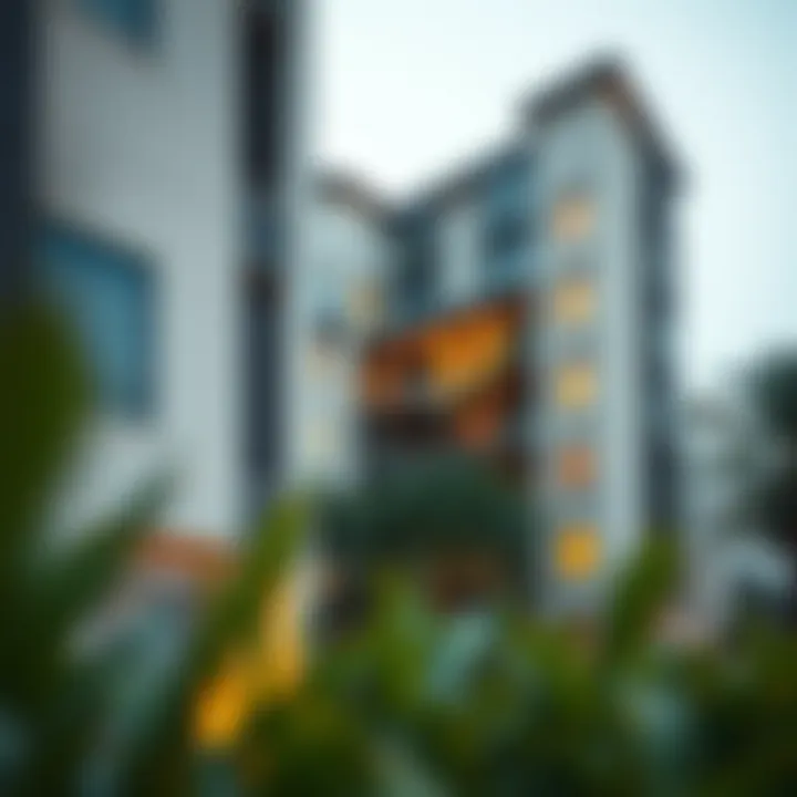 Exterior view of one-bedroom apartments in International City