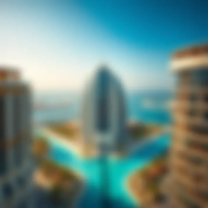 Aerial view of One Palm Dubai showcasing its stunning architecture