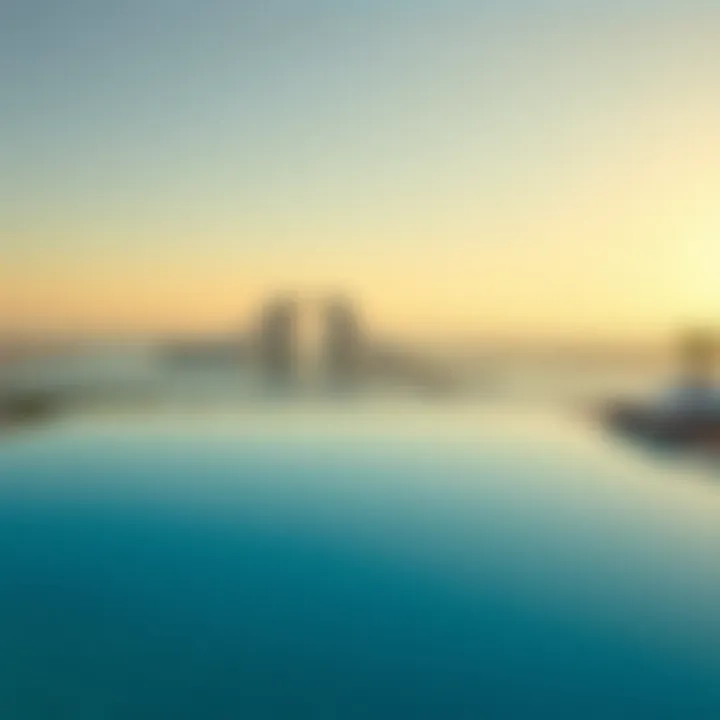 Infinity pool with views of the Palm Jumeirah from One Palm