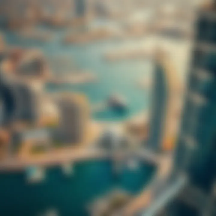 Aerial view of Dubai Marina featuring Pier 7