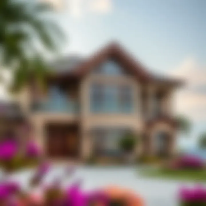 Luxurious vacation home exterior with stunning architecture