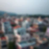 A panoramic view of the بريد الكرامة neighborhood showcasing its diverse architecture.