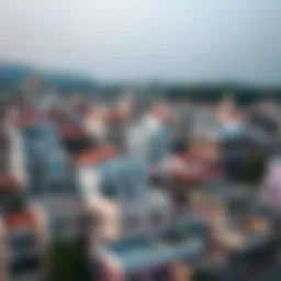 A panoramic view of the بريد الكرامة neighborhood showcasing its diverse architecture.