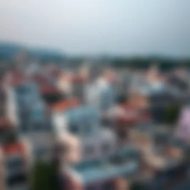 A panoramic view of the بريد الكرامة neighborhood showcasing its diverse architecture.