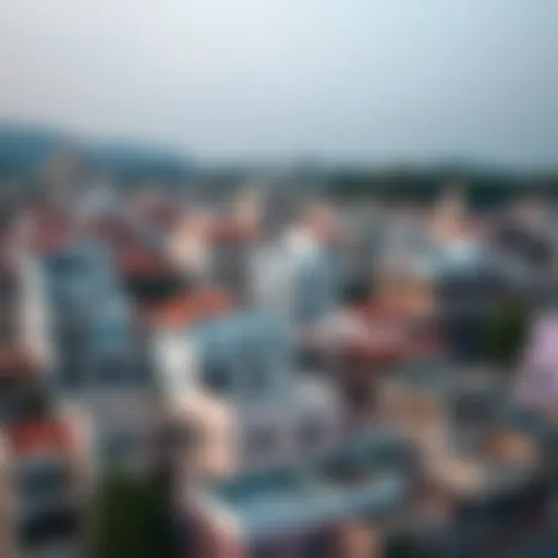 A panoramic view of the بريد الكرامة neighborhood showcasing its diverse architecture.