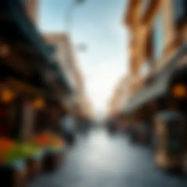 A vibrant market scene in بريد الكرامة, highlighting local businesses and community life.